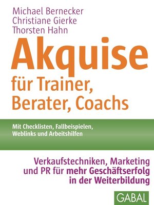 cover image of Akquise für Trainer, Berater, Coachs